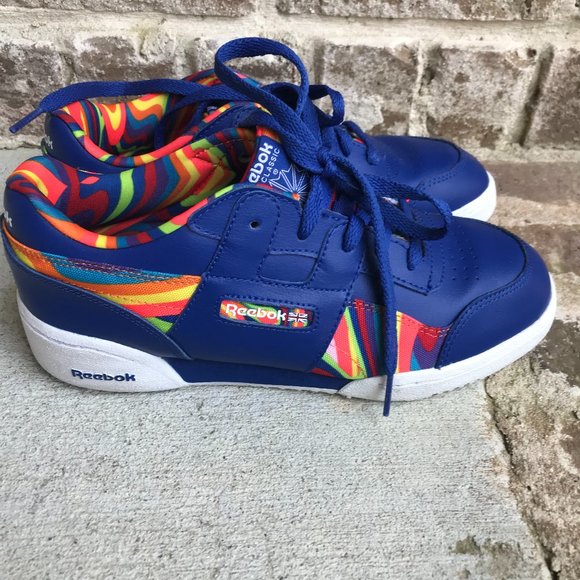 Reebok Workout Plus Sneakers 6.5 Multi Color Rare - Picture 1 of 16